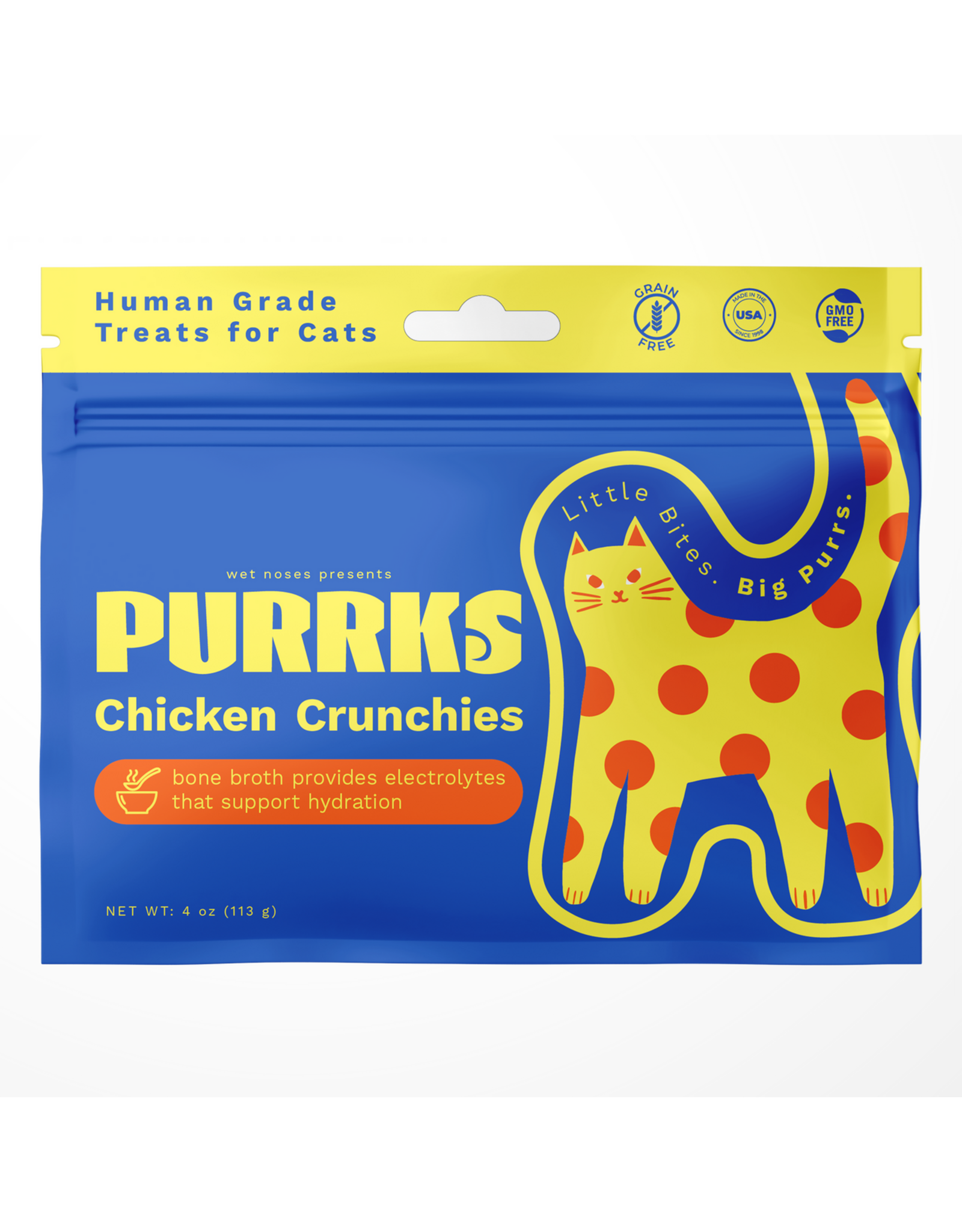 Wet Noses Wet Noses Purrks Chicken Crunchies Cat Treat 4oz