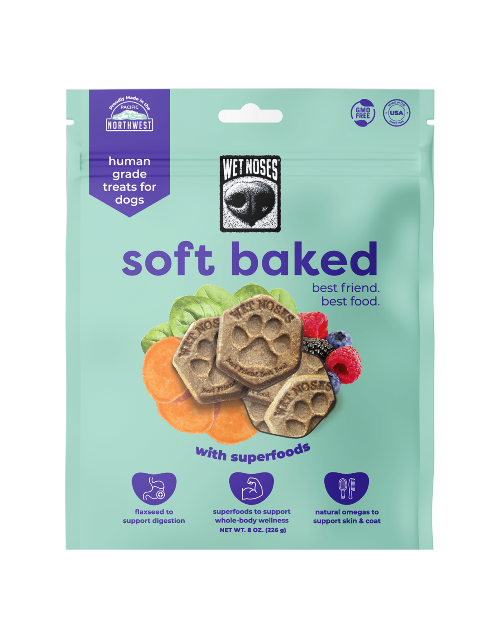 Wet Noses Wet Noses Soft Baked Superfood Dog Treat 8oz