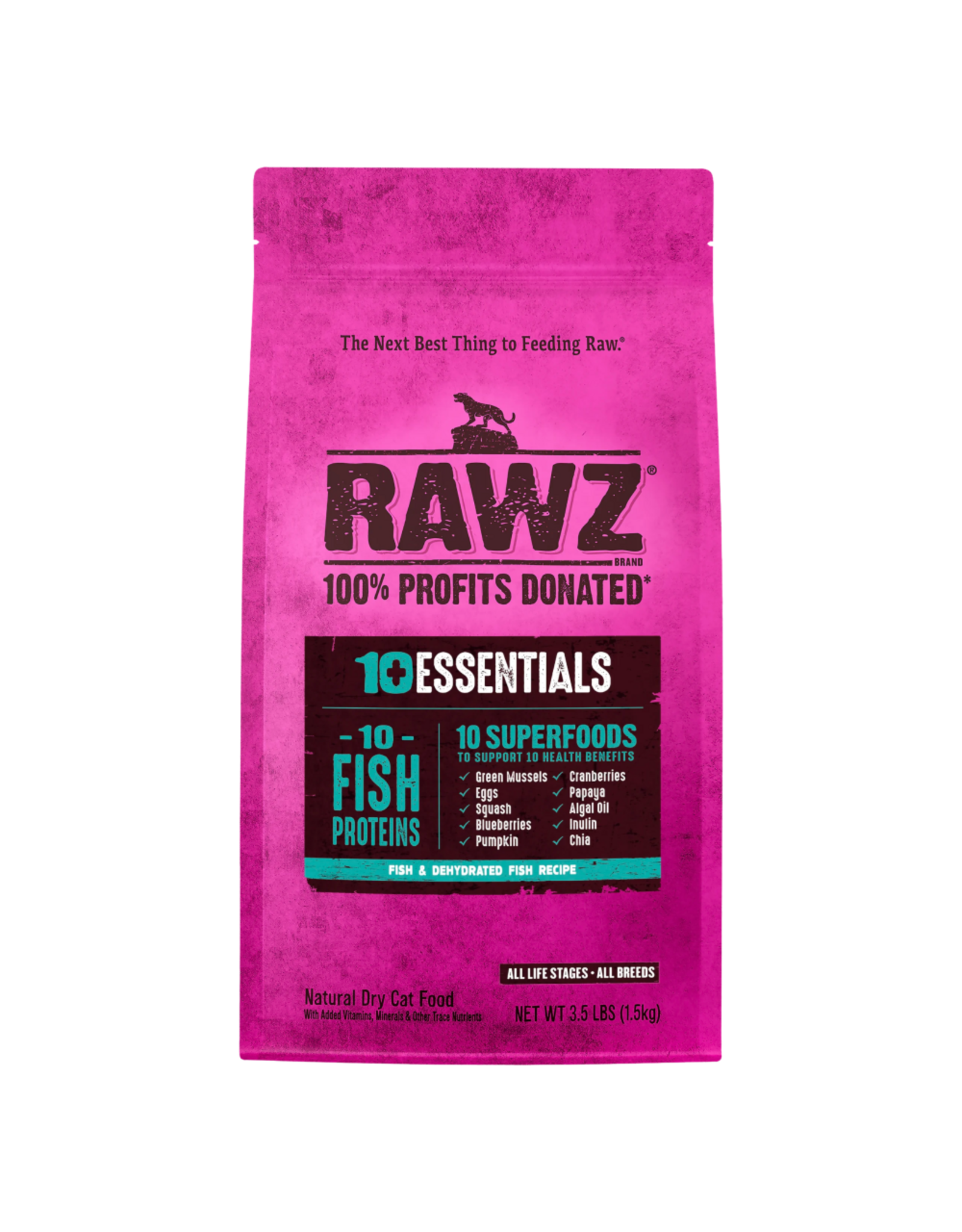 Rawz Rawz. 10 Essentials Fish & Dehydrated Fish Recipe Cat Food 3.5lb
