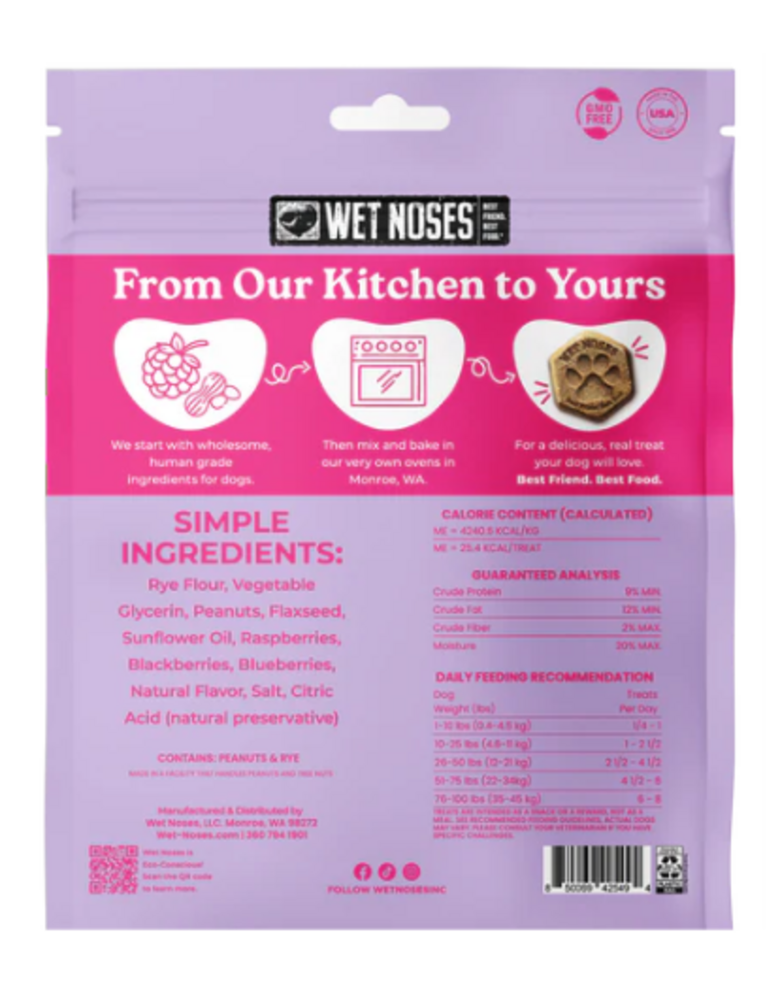 Wet Noses Wet Noses Soft Baked Peanut Butter Berry Dog Treat 8oz