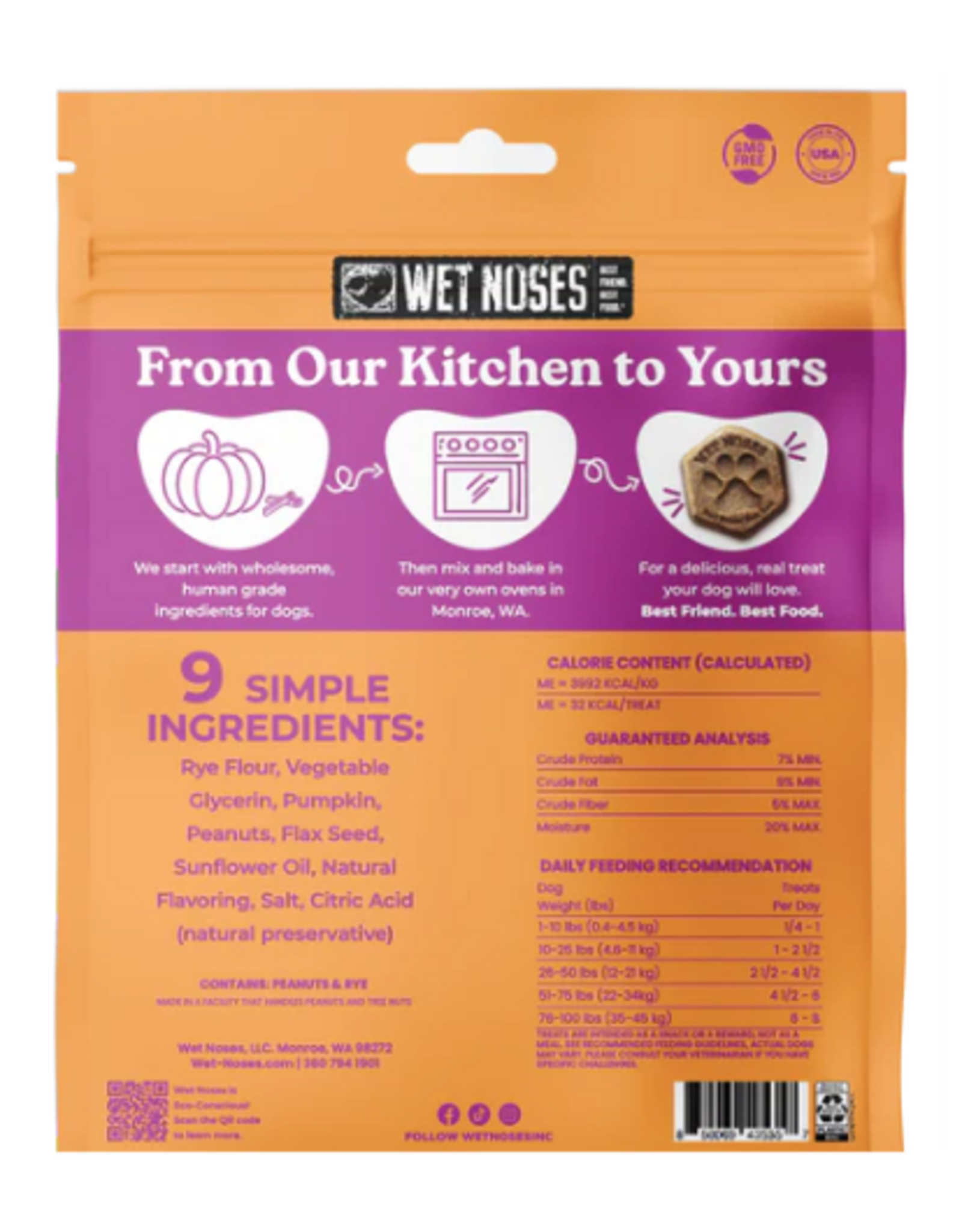 Wet Noses Wet Noses Soft Baked Pumpkin Recipe Dog Treats 8oz