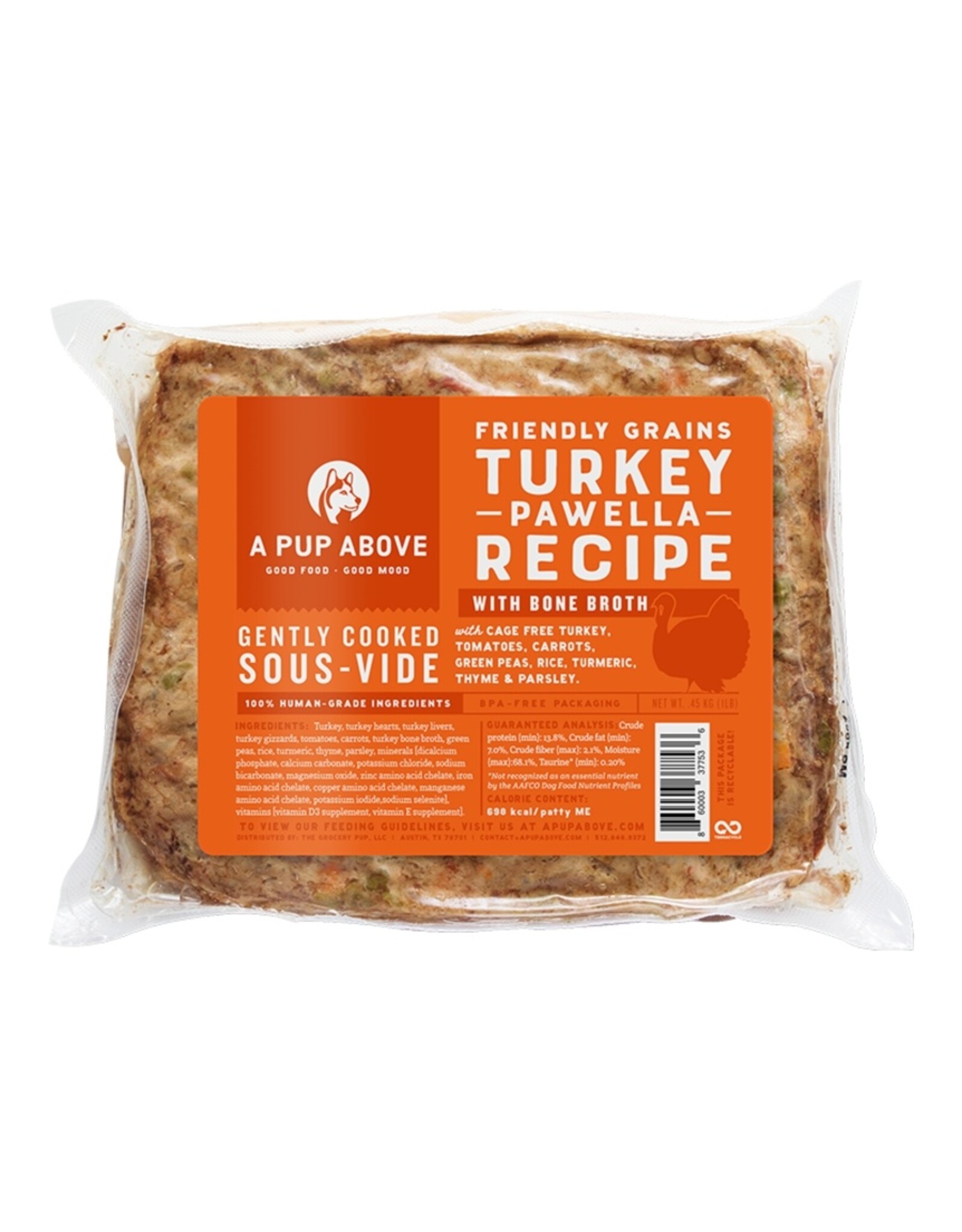 A Pup Above A Pup Above Turkey Pawella Dog Food 1lb Patties