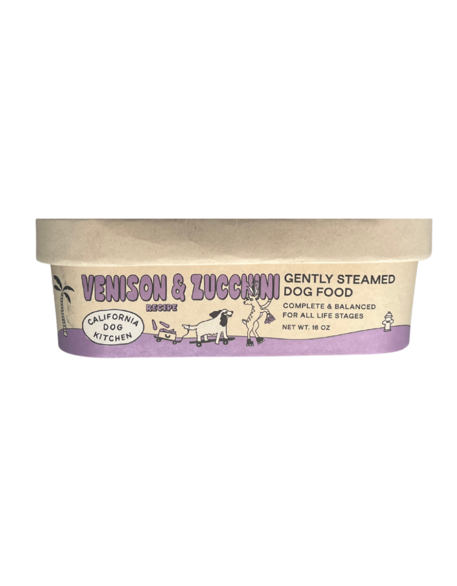California Dog Kitchen California Dog Kitchen Gently Cooked Venison & Zucchini Dog Food 1lb Tub