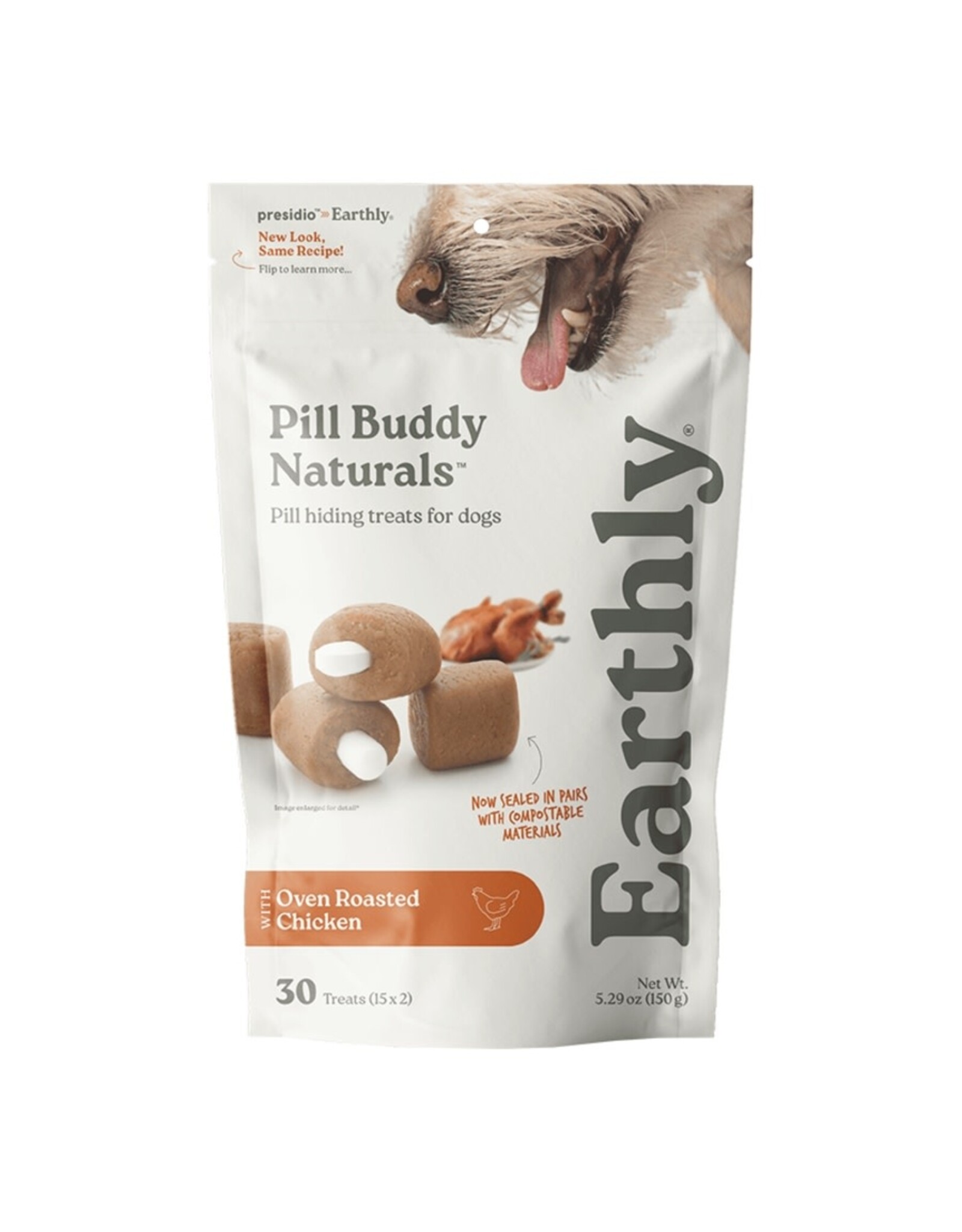 Earthly Pet Earthly Pet Pill Buddy Naturals Pill Treat Roasted Chicken Recipe  30ct
