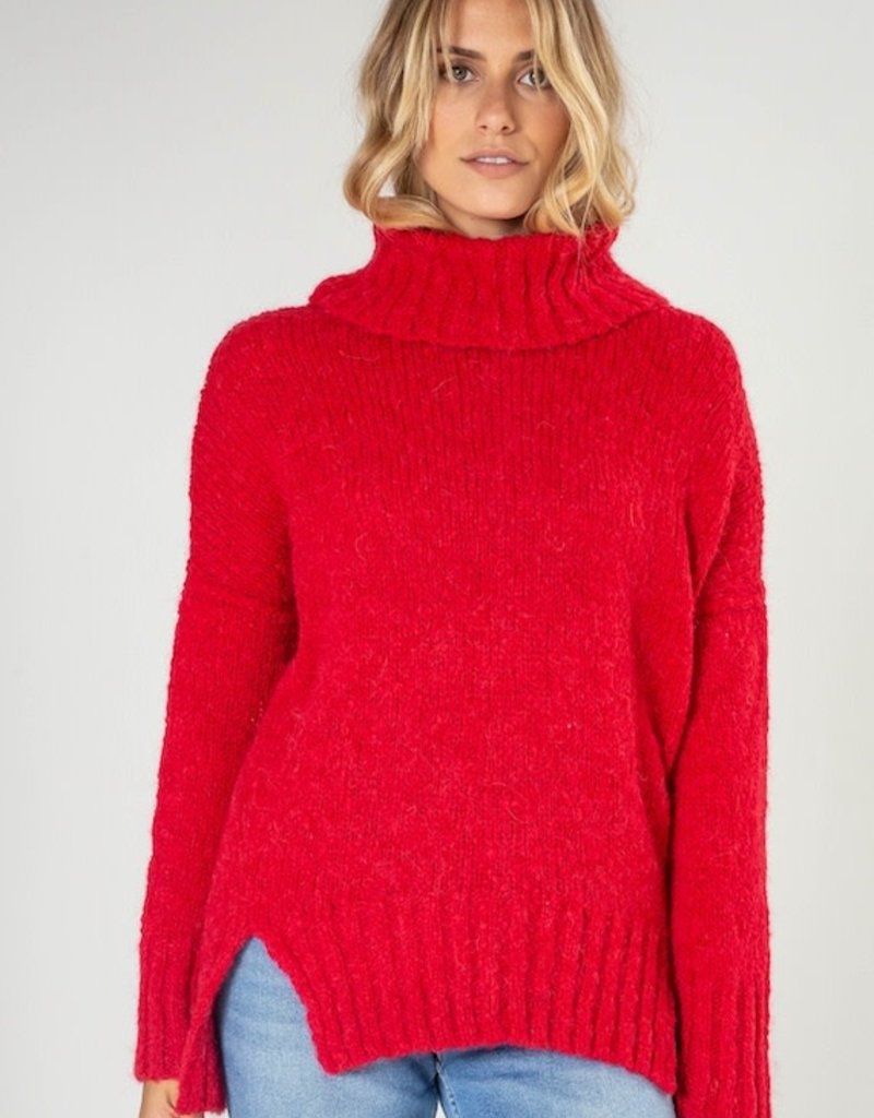 chunky polo neck jumper womens