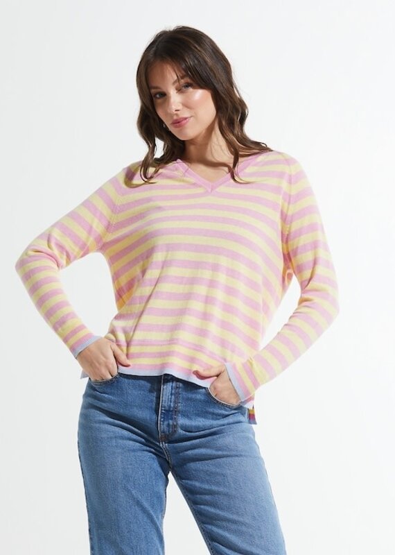 Zaket and Plover STRIPE V Sweater