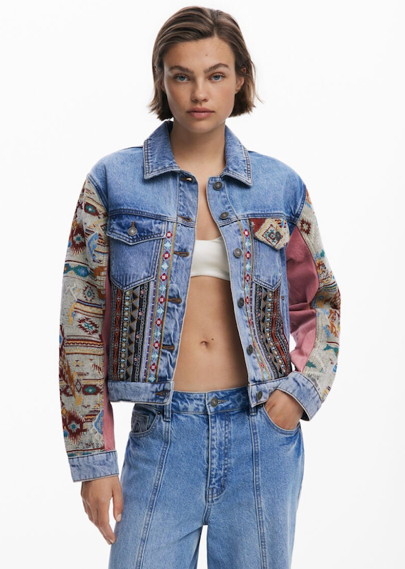 BOHO Embroidered Jean Jacket