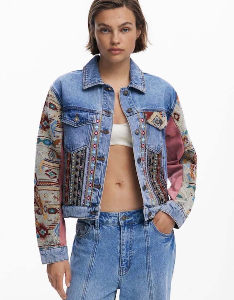 BOHO Embroidered Jean Jacket