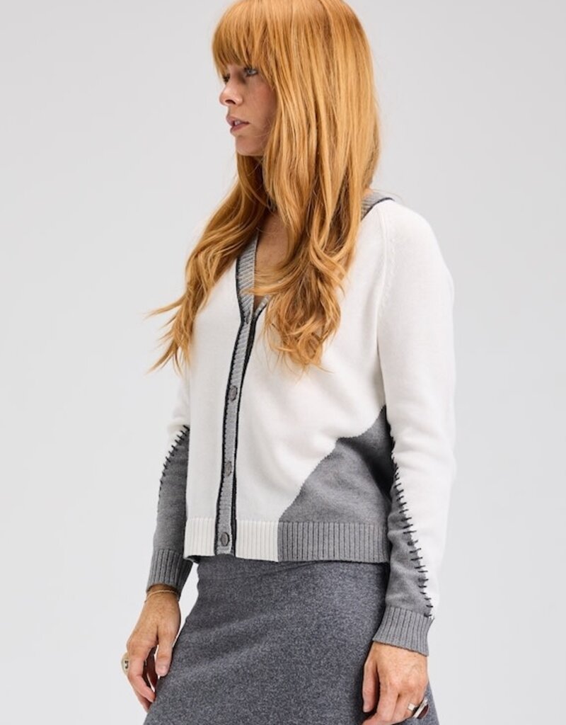 Zaket and Plover PANELLED CARDIGAN