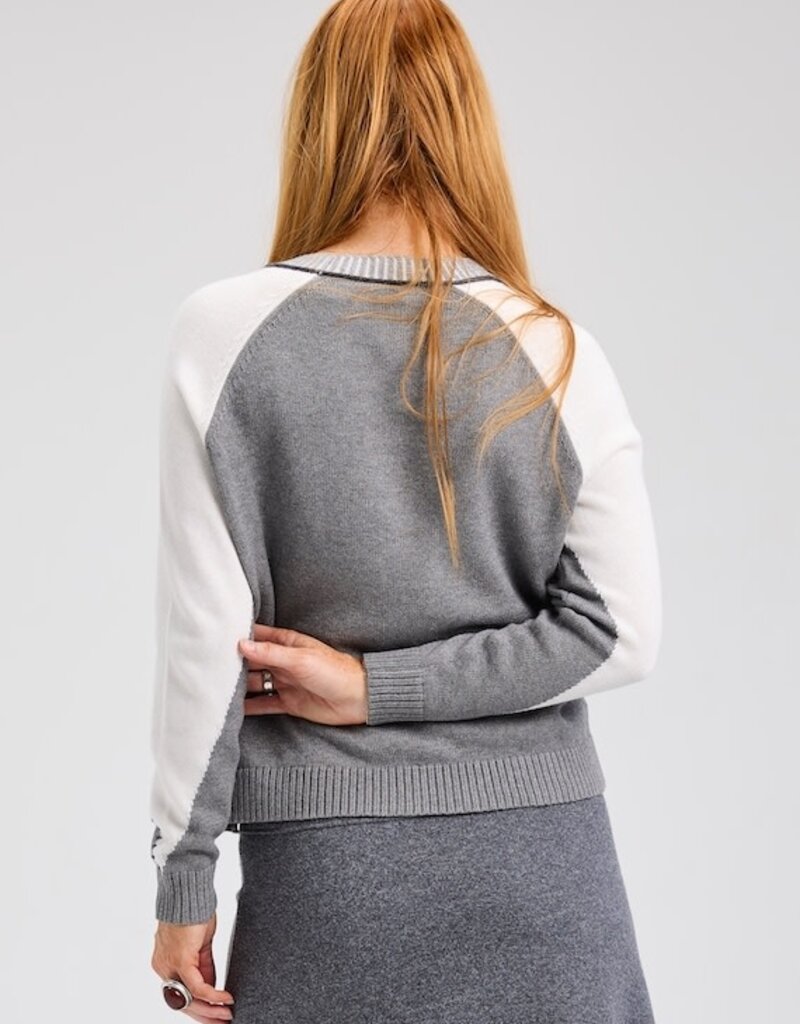 Zaket and Plover PANELLED CARDIGAN