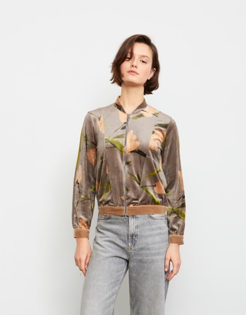 Aldo Martins Velvet Zip Bomber w/Knit Tritone Back