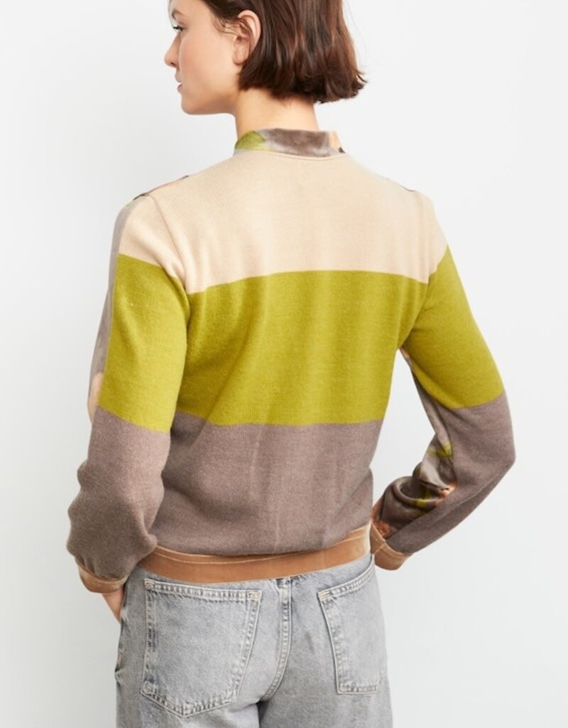 Aldo Martins Velvet Zip Bomber w/Knit Tritone Back