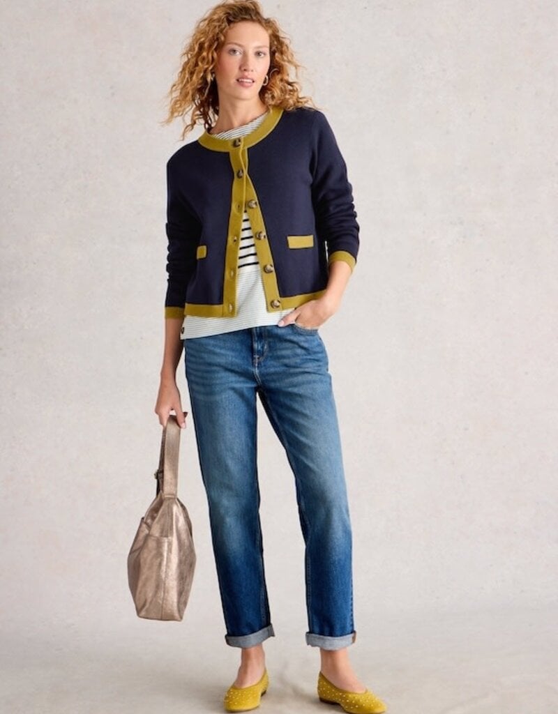 White Stuff CHARLOTTE Trim Neck Cardigan