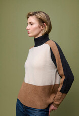 Aldo Martins Fine Merino Tri Tone Turtle Neck Sweater
