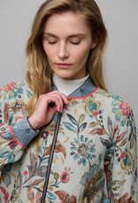 Aldo Martins Zip Up Viscose/Crepe Floral Bomber