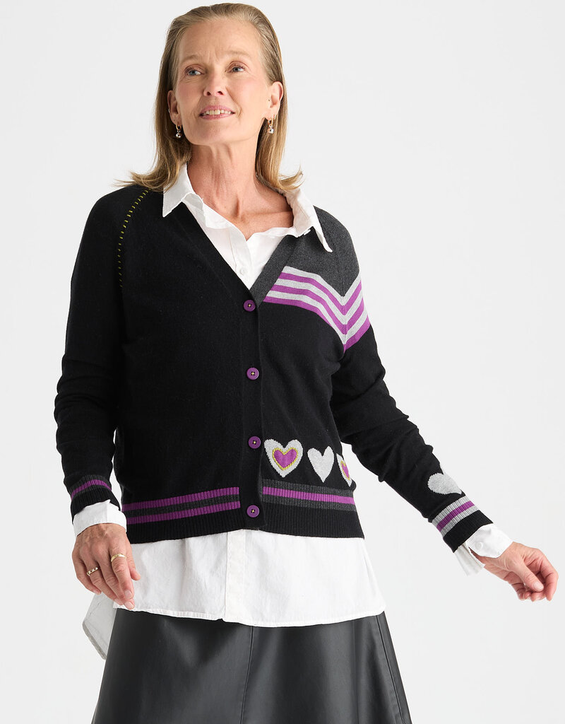 Zaket and Plover ZP Hearts Cardigan