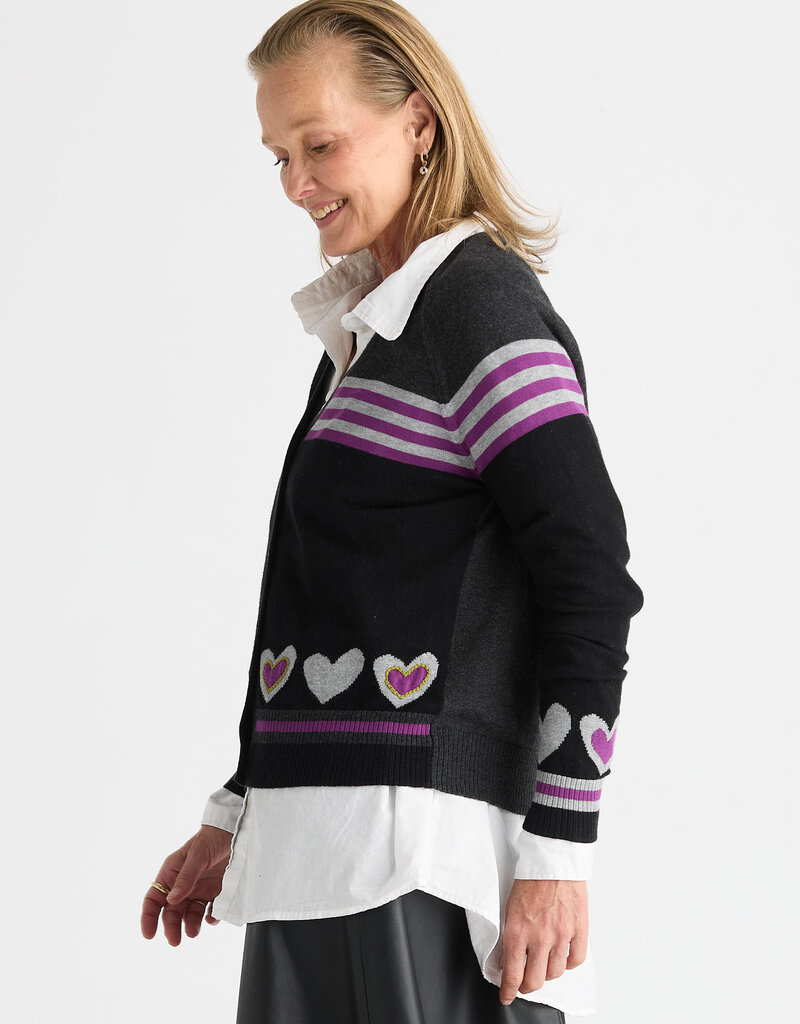 Zaket and Plover ZP Hearts Cardigan