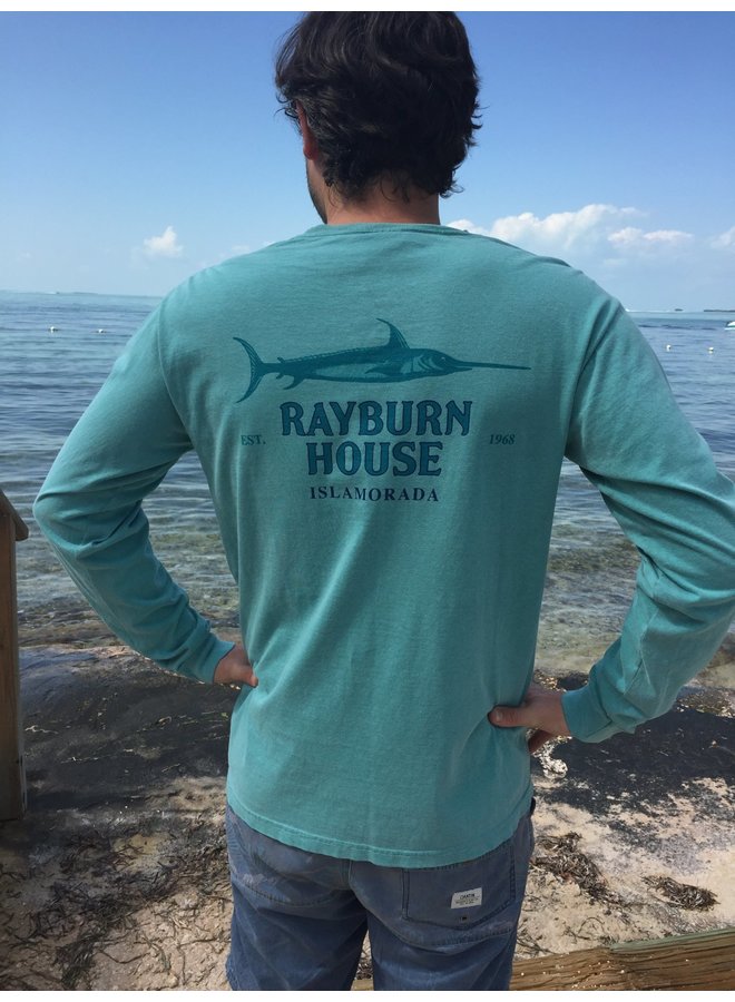 Rayburn House Men's Long Sleeve Tee - Sea Green