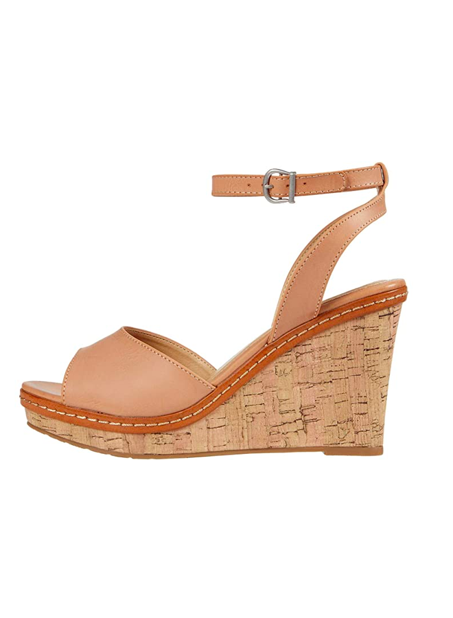 Nude Ankle Strap Booming Wedges by Chinese Laundry