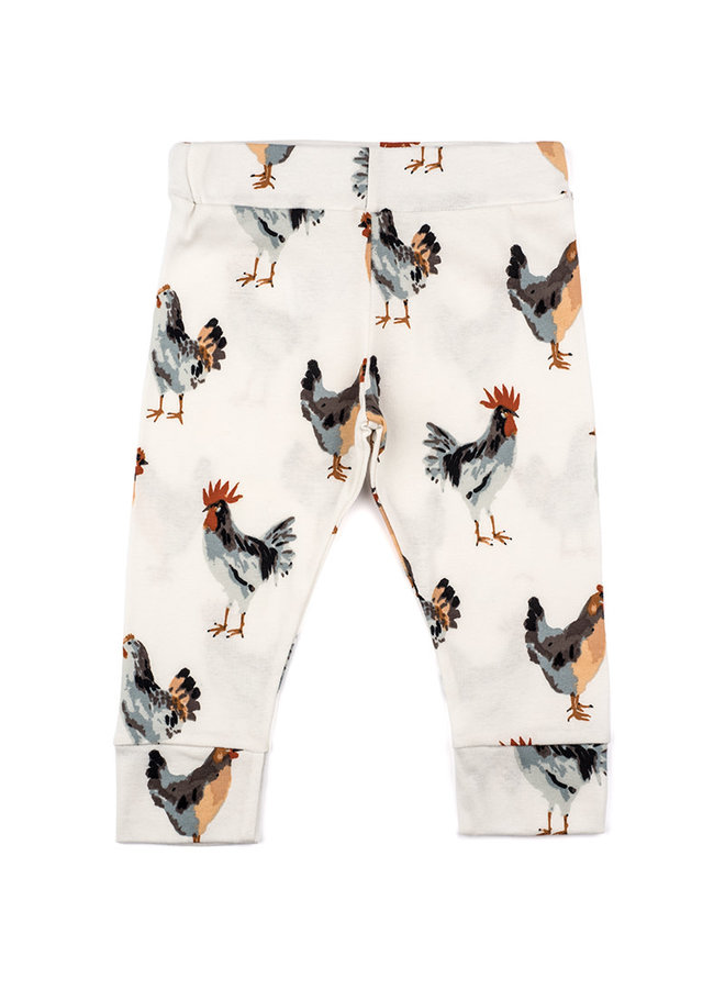 Organic Cotton Baby Leggings - Chicken