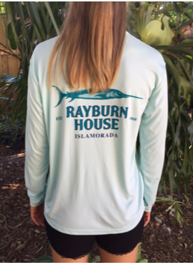 Rayburn House Long Sleeve Tee Shirt - Mint Green UPF 50