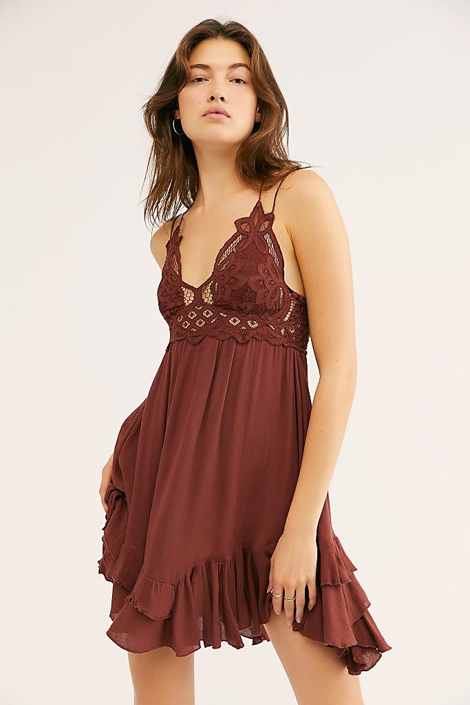 Adella Slip Dress by Free People - Mocha - Miss Monroe Boutique