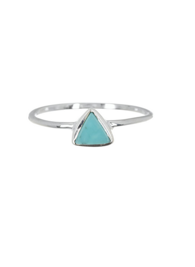 Pura Vida - Triangle Stone Ring Silver