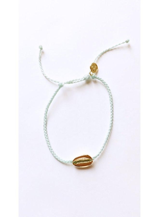 Pura Vida - Gold Cowrie Shell Cord Anklet