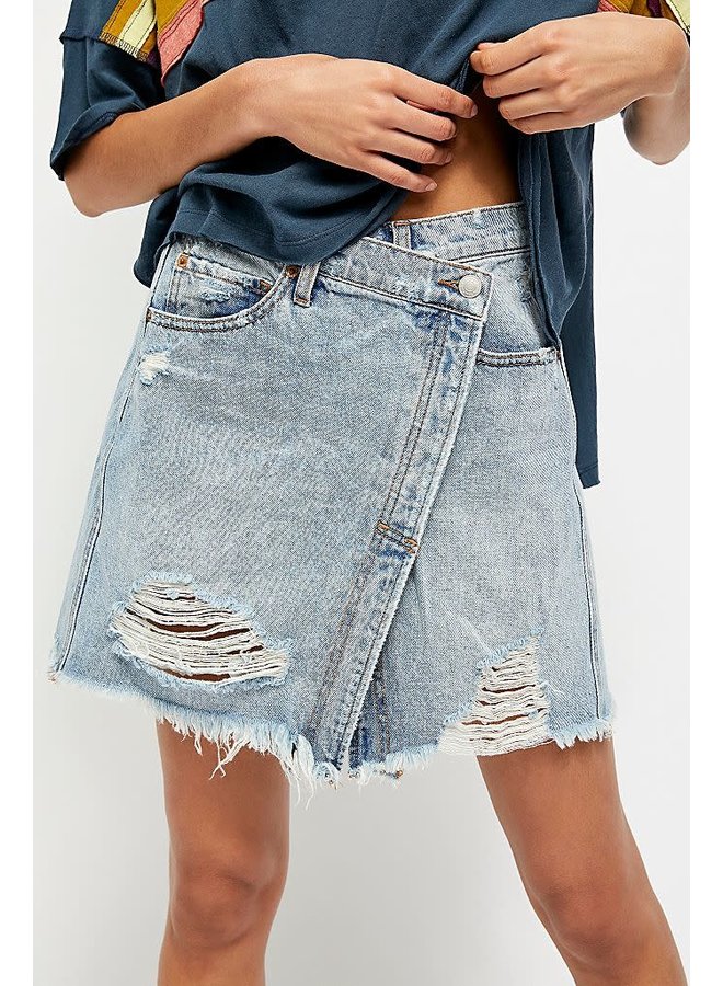 Parker Wrap Denim Skirt by Free People