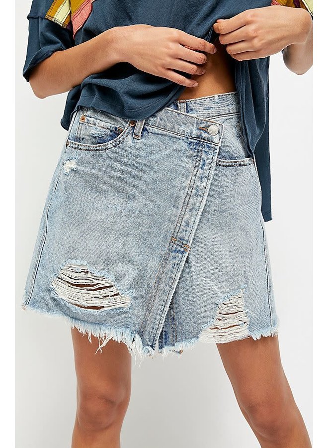 Parker Wrap Denim Skirt by Free People 