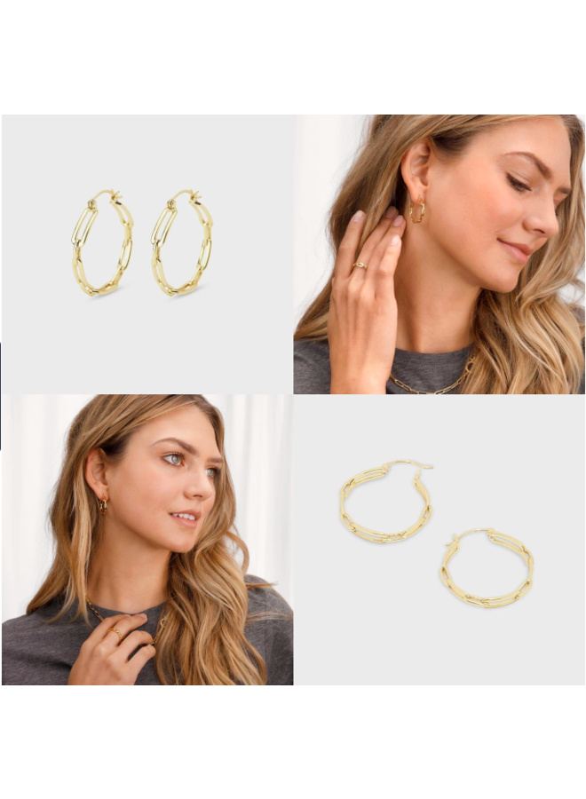 Gorjana Parker Link Hoops - Gold