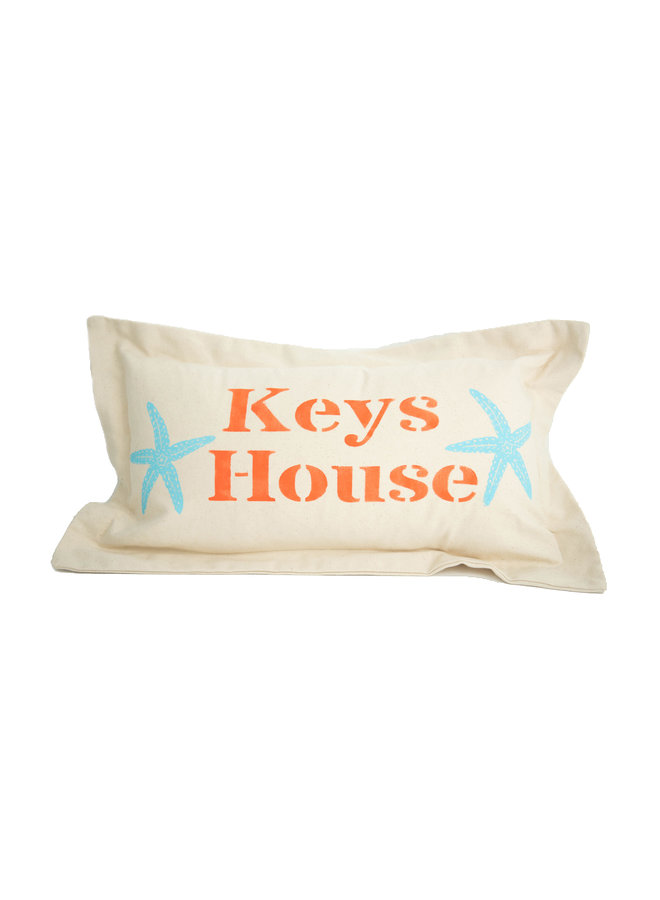 Low Country Linen - Keys House Lumbar Pillow 12 x 22