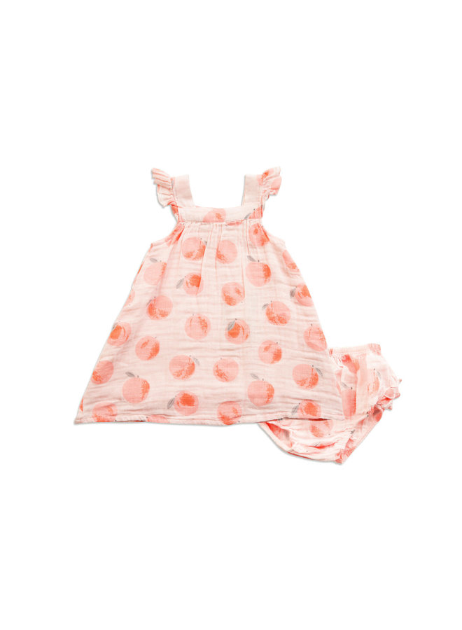 Muslin Dress & Bloomer Set - Peachy by Angel Dear