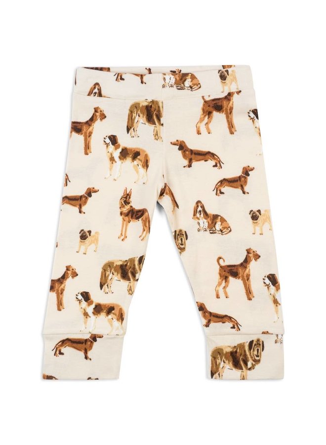 Organic Cotton Baby Leggings - Natural Dog