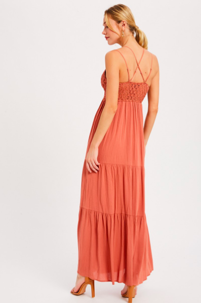 brick orange dress