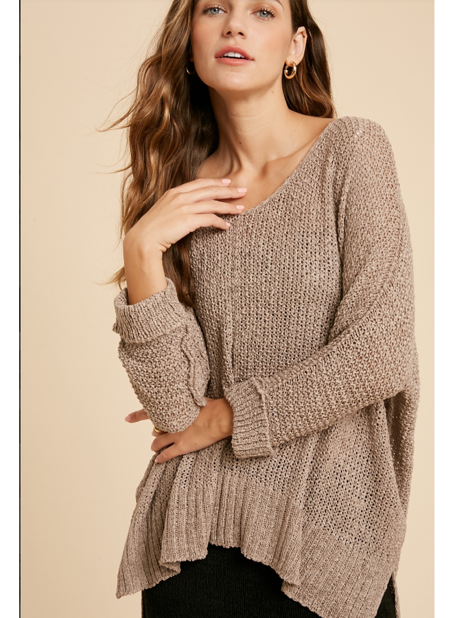 Oversized Yarn Sweater by Wishlist - Mocha