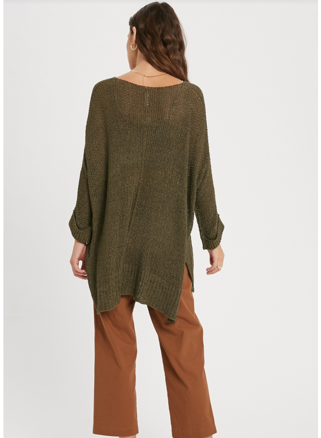 Oversized Yarn Sweater by Wishlist - Moss Green