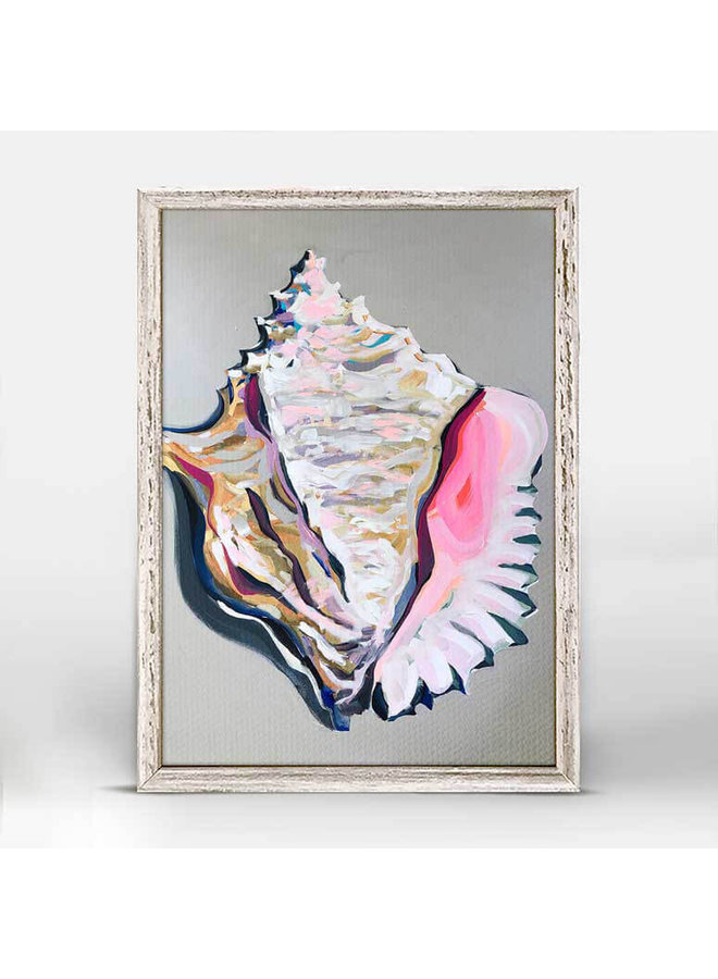 She Sells Seashells-Conch Mini Framed 5x7 Canvas