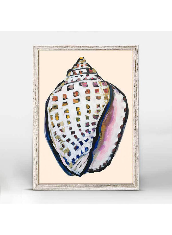 She Sells Seashells-Spotted Tun Mini Framed 5x7 Canvas