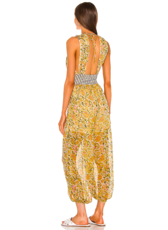 Marias Jumpsuit by Free People - Yellow Floral