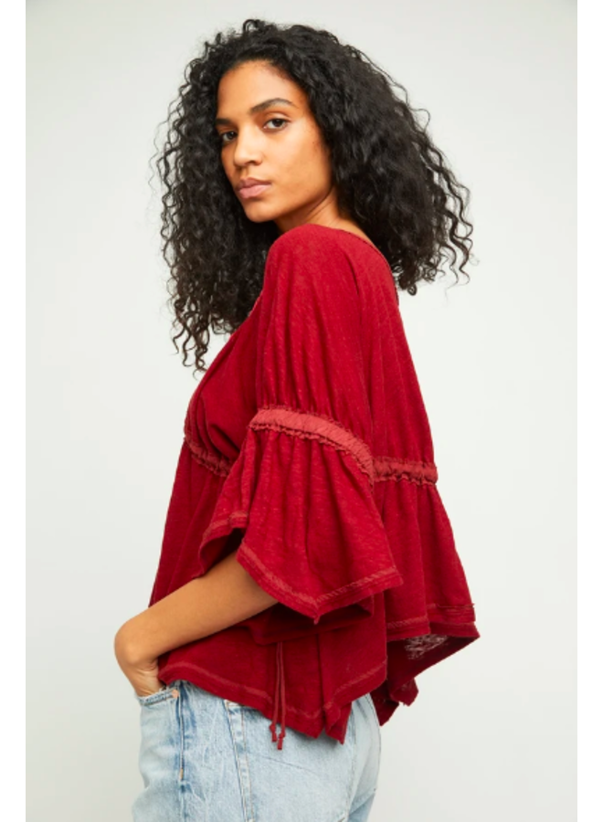 Sand Storm Top - Free People - Sanguine Red