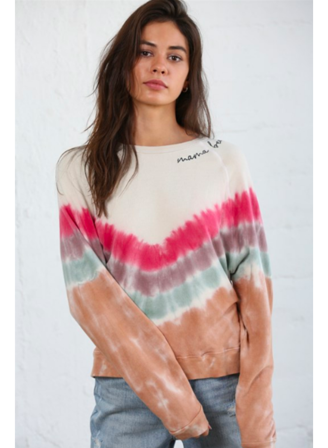 Tie Dye Sweatshirt  w/ Mama Bear Embroidery - By Together