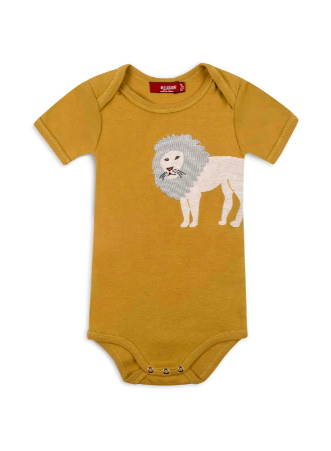 Organic Cotton Applique Onesie - Lion