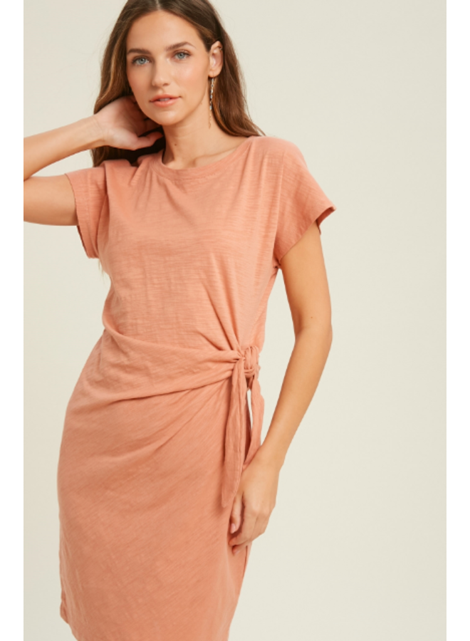 T Shirt Dress w/ Tie Side by Wishlist - Ginger