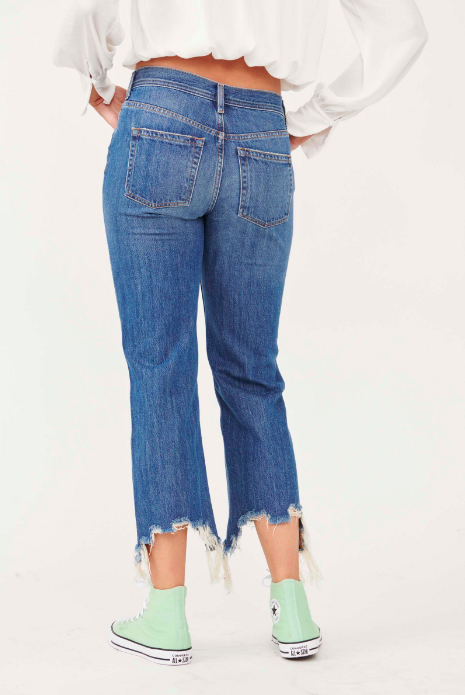 Maggie Mid Rise Straight Jeans by Free People - Bondi Blue - Miss Monroe  Boutique