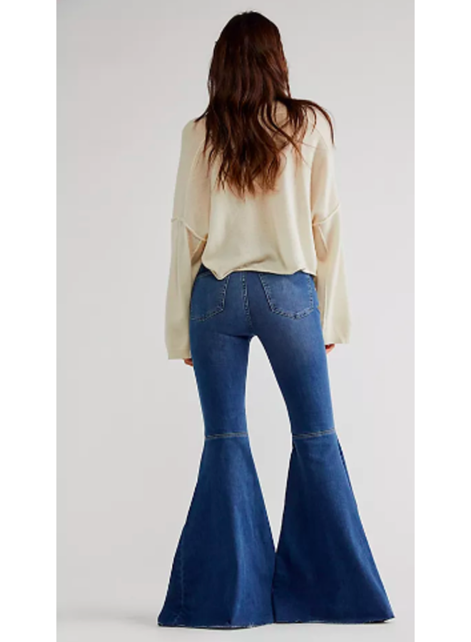 Just Float On Flare Jeans by Free People -  Jericho Blue