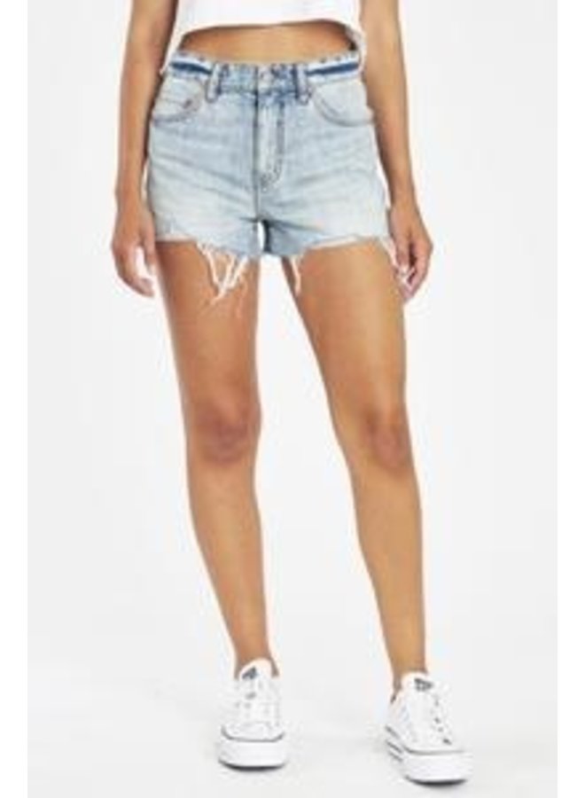 Troublemaker High Rise Jean Shorts by 