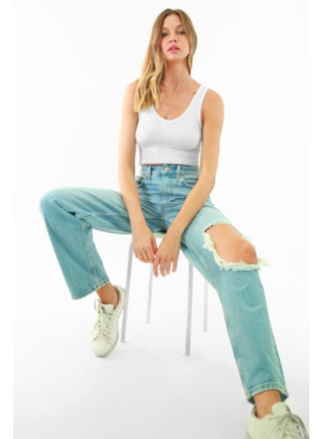 nikibiki ribbed crop top