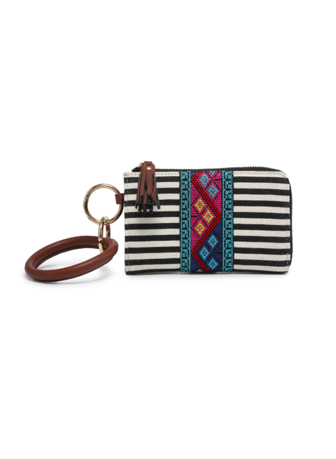 Liv Bangle Wristlet Purse - Tribal Black