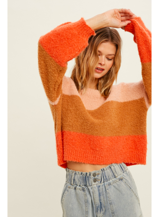 Striped Color Block Sweater by Wishlist 